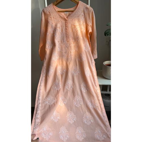 Mul Cotton Chikankari Kurti
