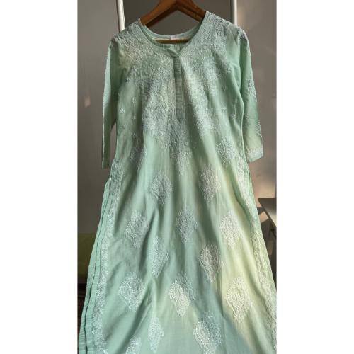 Mul Cotton Chikankari Kurti