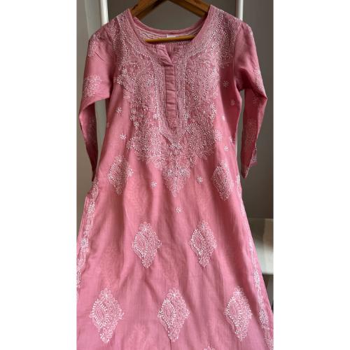 Mul Cotton Chikankari Kurti
