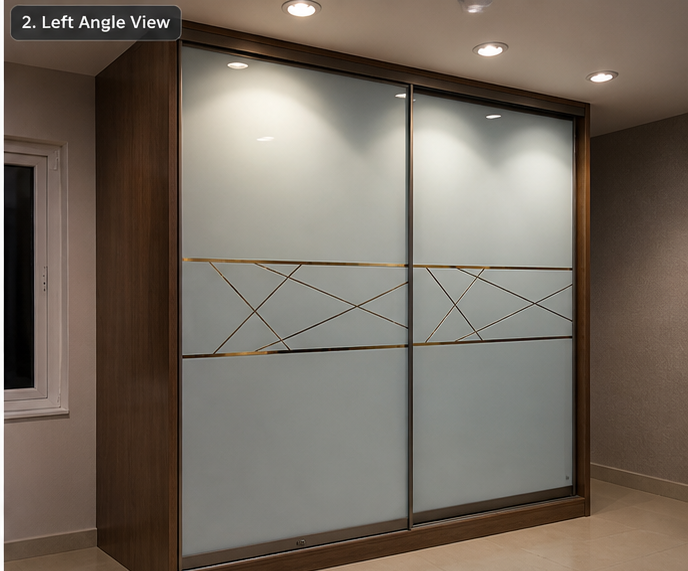 2 door Glass Wardrobe