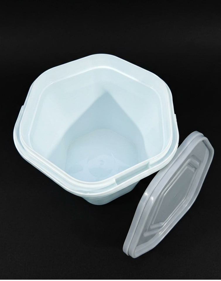 1100 Ml Hexagone Container - Color: White