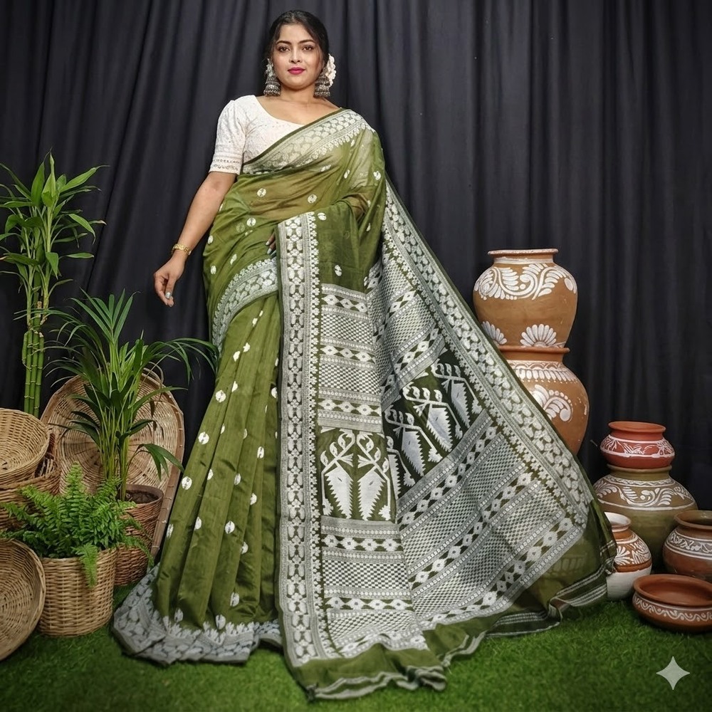 Karat Dhakai Cotton Saree