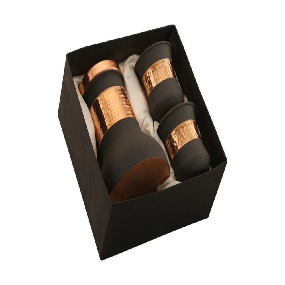 Copper Bottle with 2 Glass Set Per Unit Piece