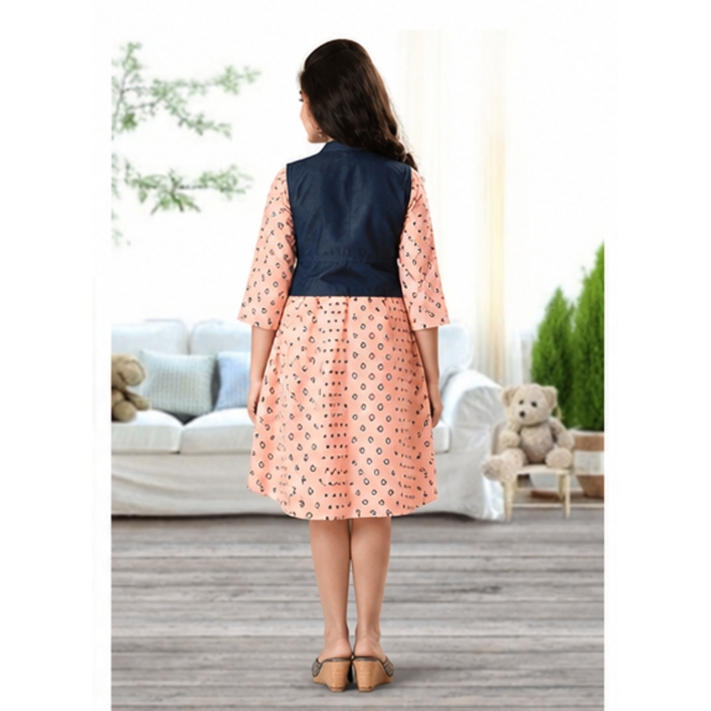 Girls Midi Multicolor Printed