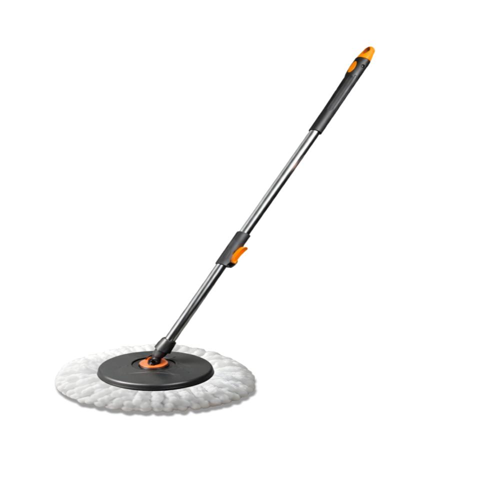 Klyntec Stainless Steel Round Mop Stick with Microfiber Head