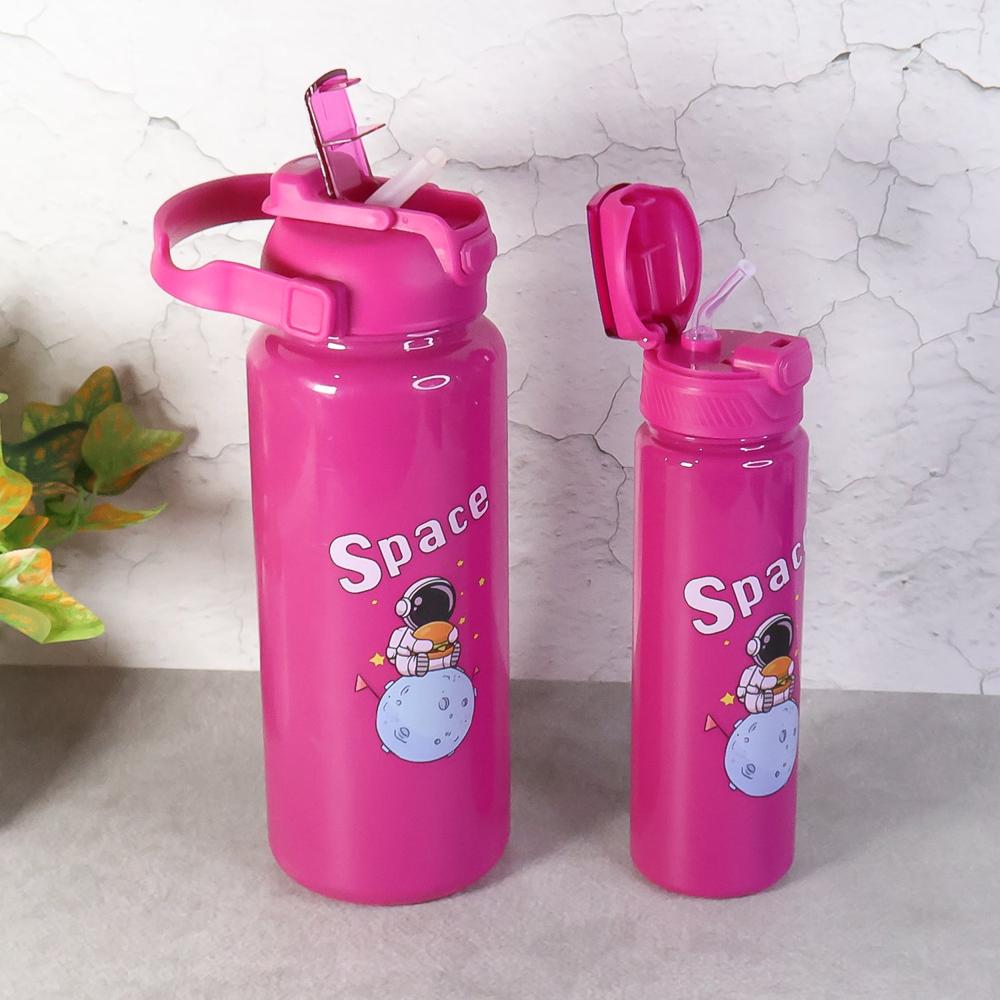 Space Theme Printed Water Bottles  2000ML, 900ML & 300ML Approx- (Set)