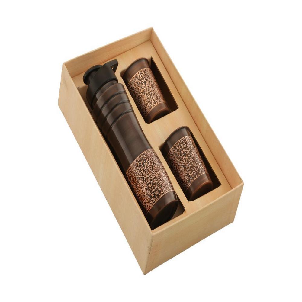 Urban Copper Bottle with 2 Glass Set