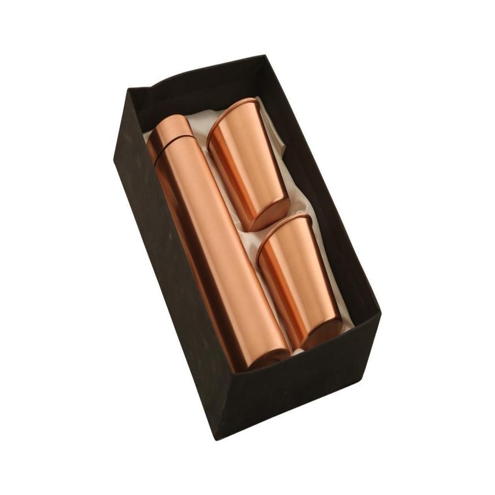 Elite Serve Copper Bottle With 2 Glass Set - Diameter: 5cm  Centimeter (cm)