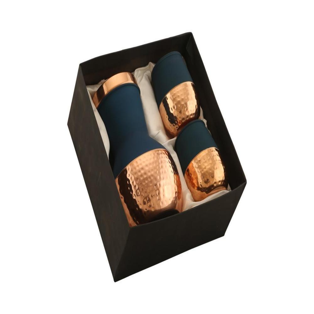 Elite Serve Copper Bottle with 2 Glass Set