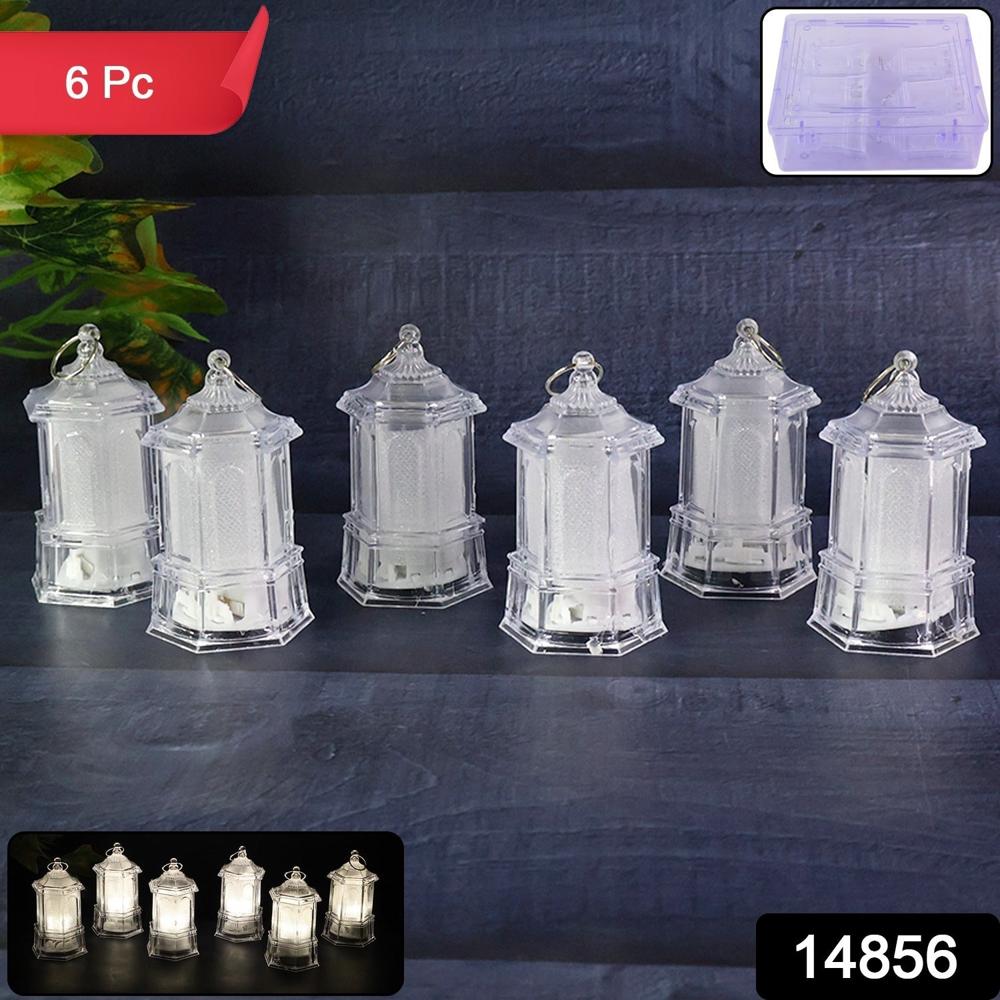 Led Hanging Lantern Style Decorative Flameless Candles (6 Pc) - Color: Mix