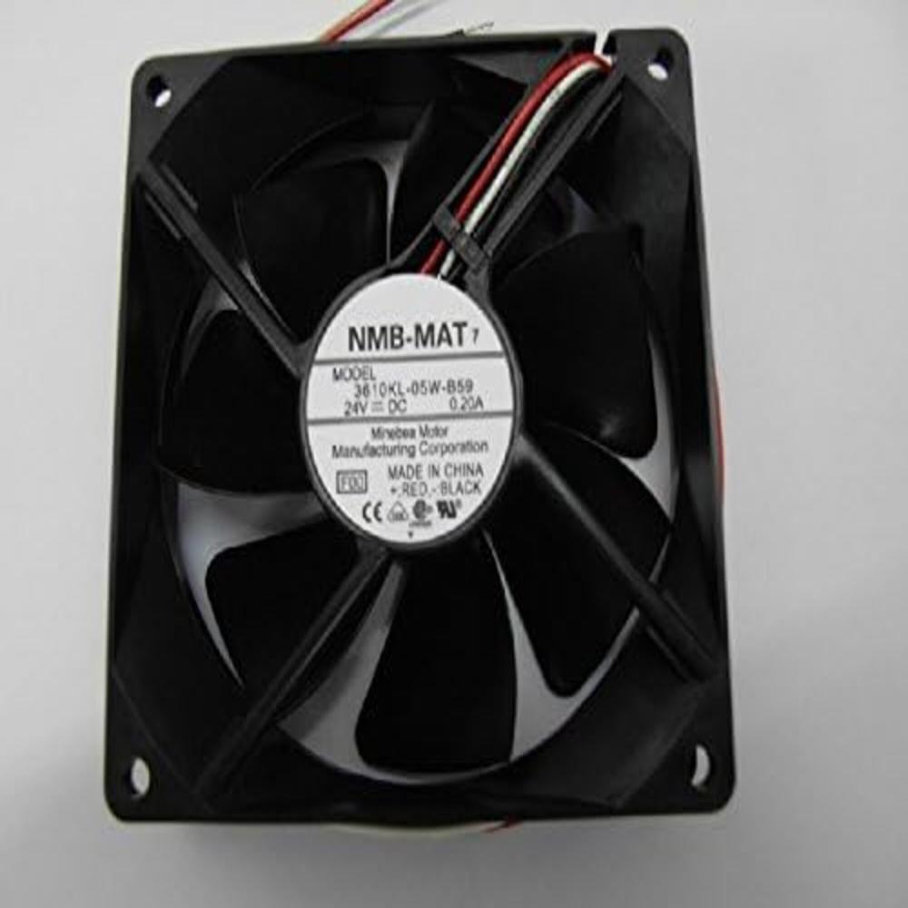 NMB-MAT 3610KL-05W-B59 24V DC 0.20A 9225mm Ball Bearing Industrial Inverter Axial Cooling Fan