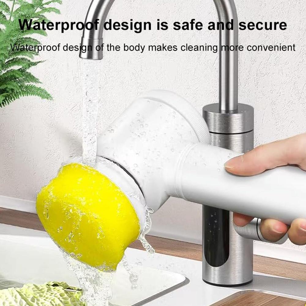 B Grade 5 in 1 Electric Cleaning Spin Brush with Multiple Replaceable Heads