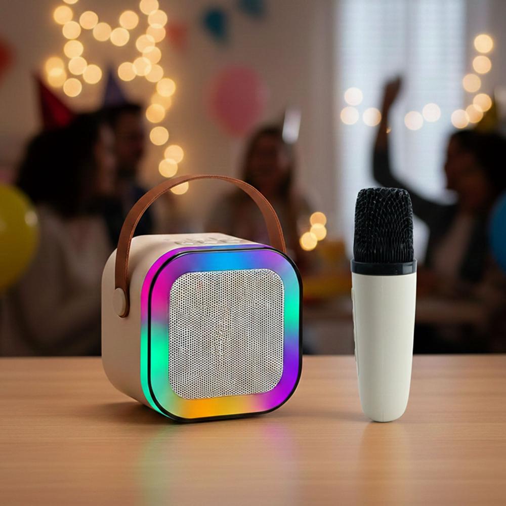 B Grade Portable Karaoke Speaker (1 Set) - Color: Mix