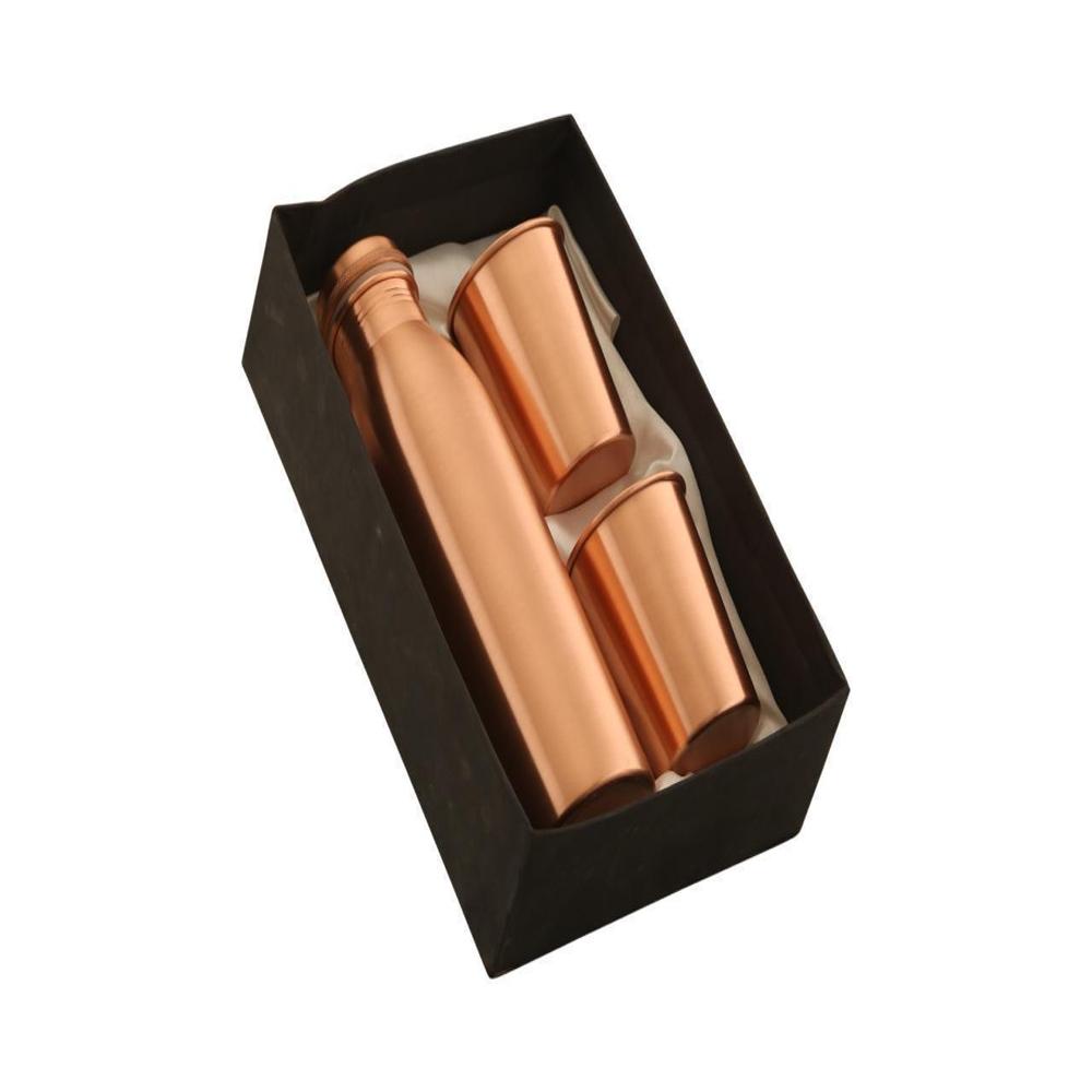 Royal Pour Copper Bottle with 2 Glass Set