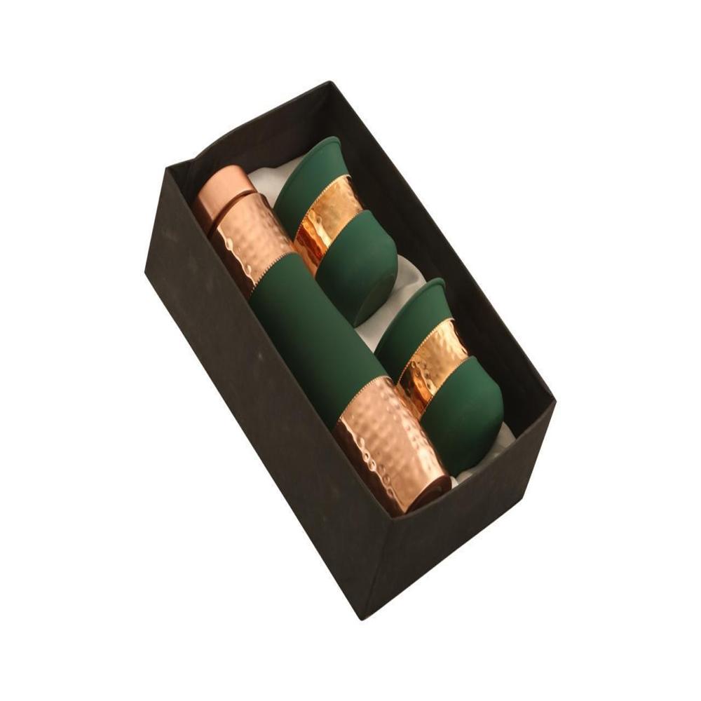 Royal Pour Copper Bottle with 2 Glass Set