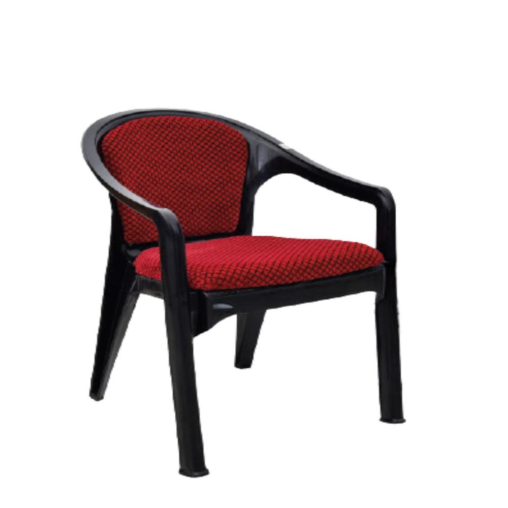 Plastic Cushan Chair - Color: Rad And Black