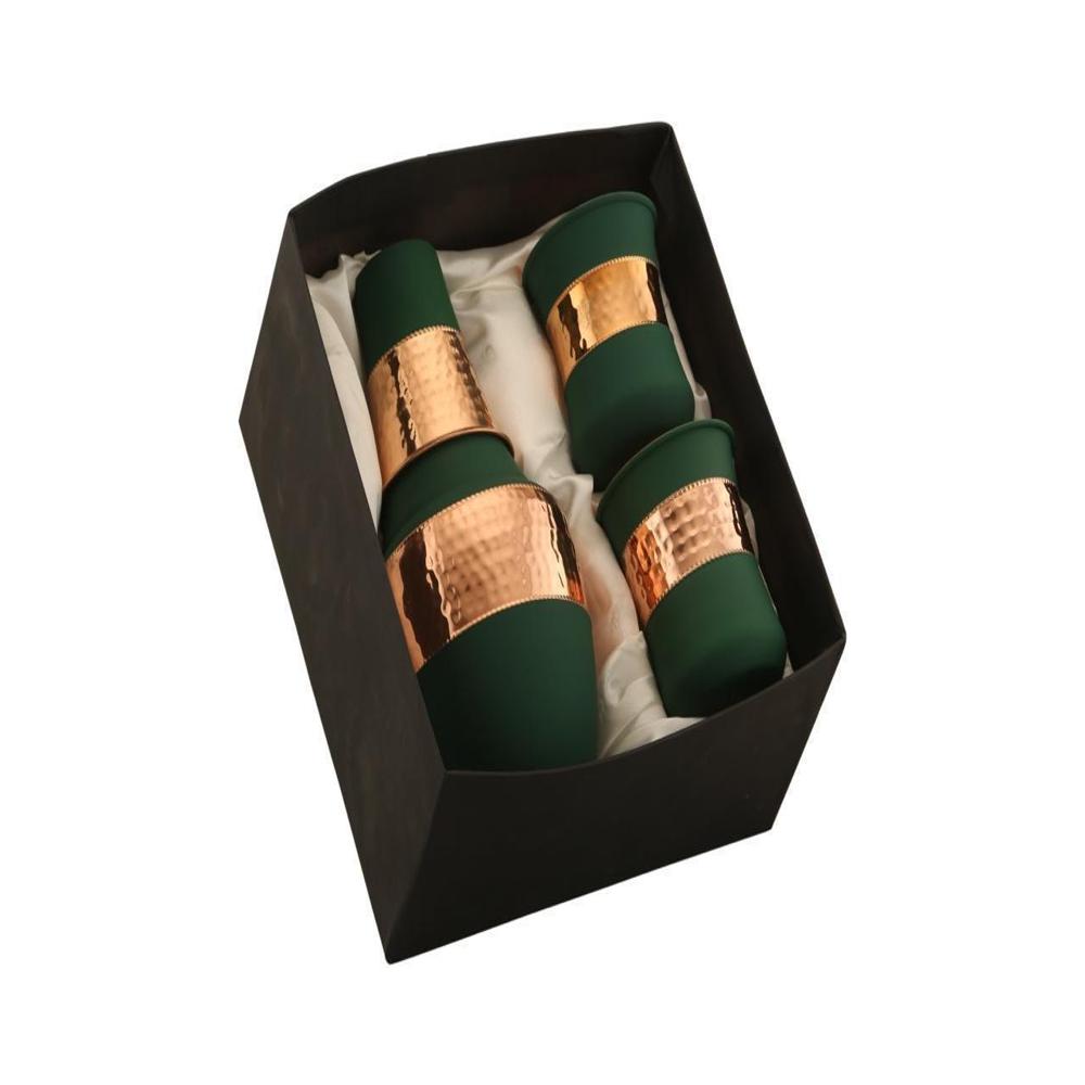 Prime Sip Copper Bottle with 2 Glass Set