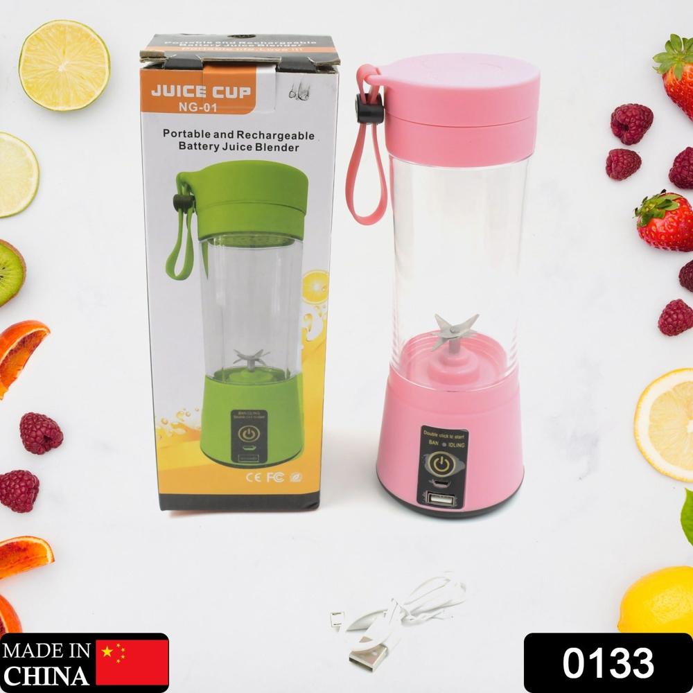 Portable USB Electric Juicer  6-Blades Protein Shaker Blender Cup (380 ML)