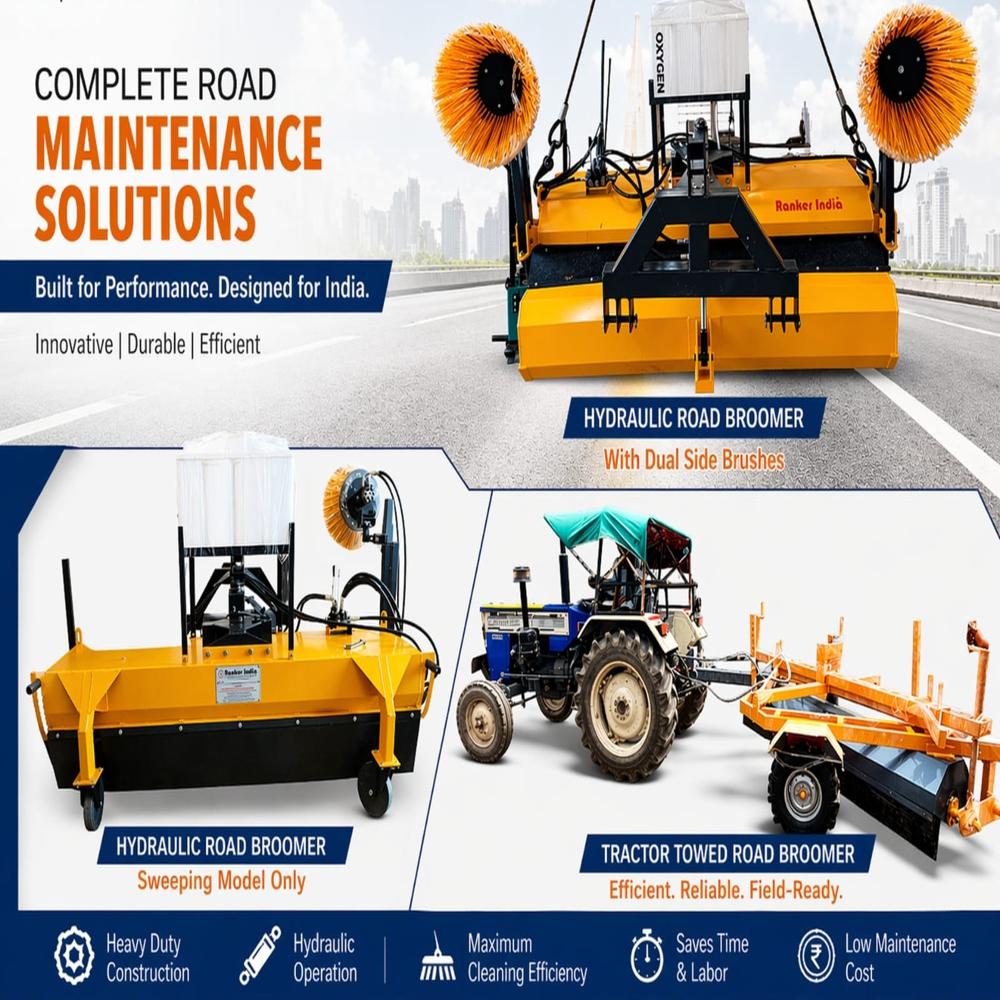 Tractor Mounted Hydraulic Road Sweeper broomer