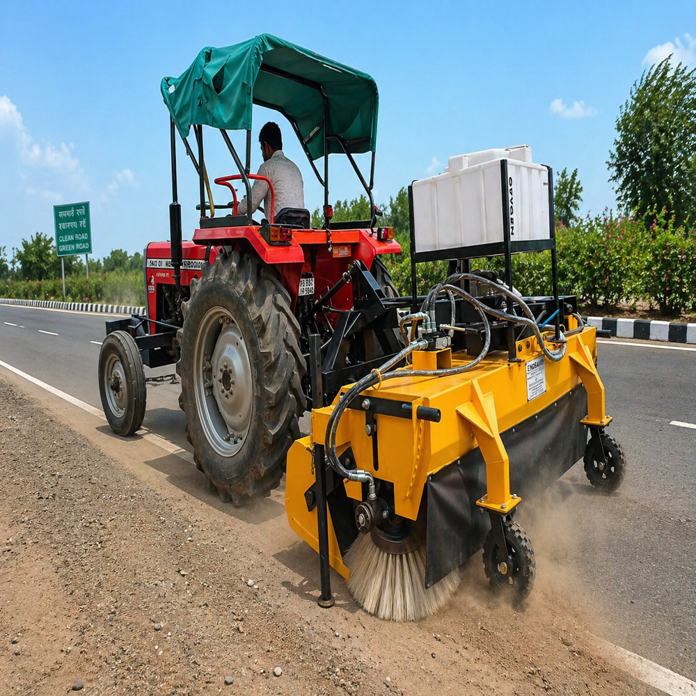 Tractor Mounted Hydraulic Road Sweeper broomer