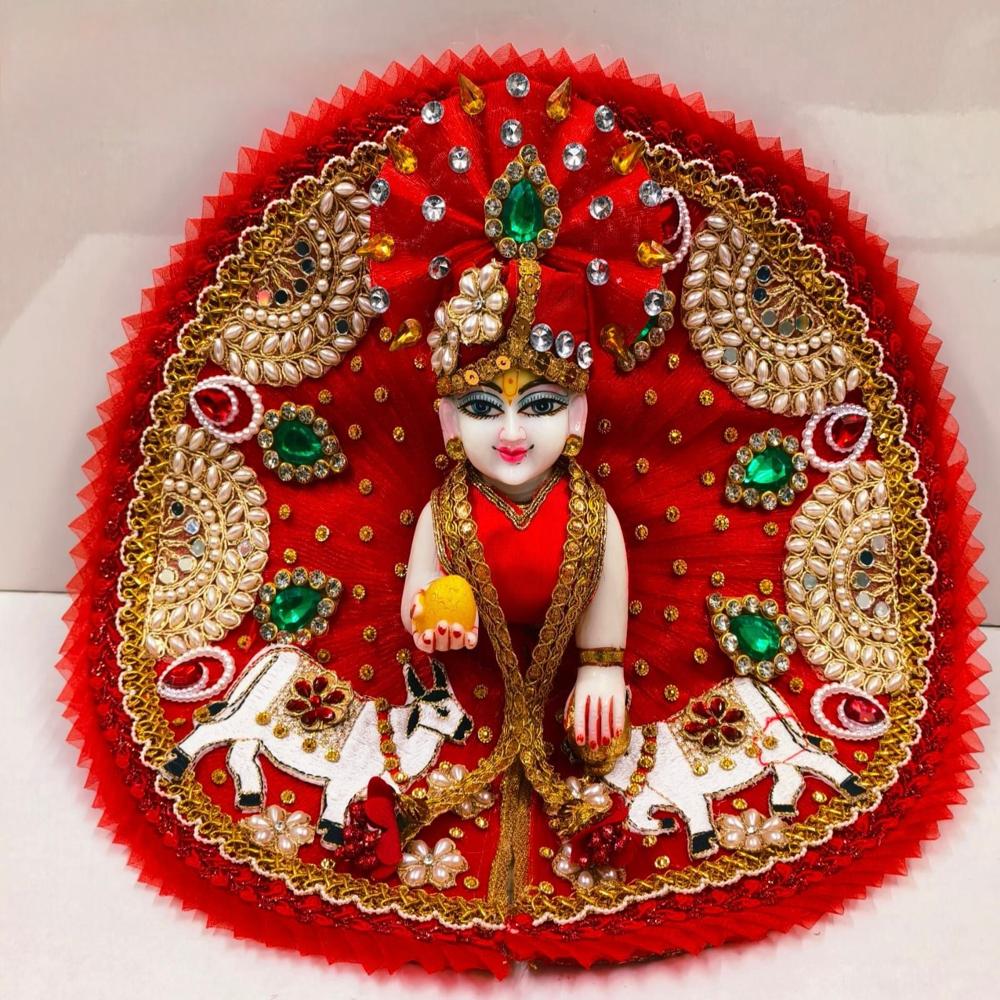 Janmashtmi Special Cow Pattern Poshak for Laddu Gopal ji & Radha Rani ji