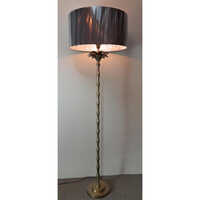 15282f Antq Brass Finish Floor Lamp - Metal, 150 Cm, Antique Brass | Electroplated Finish, On/off Foot Switch