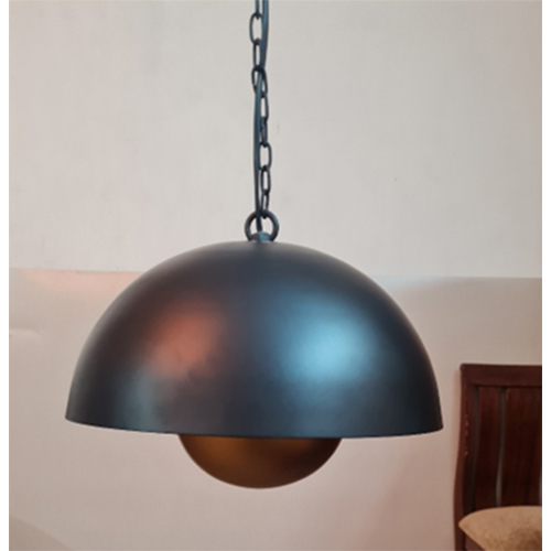 Pendant Lamp Hanging - Color: Natural Wood With Black Frame