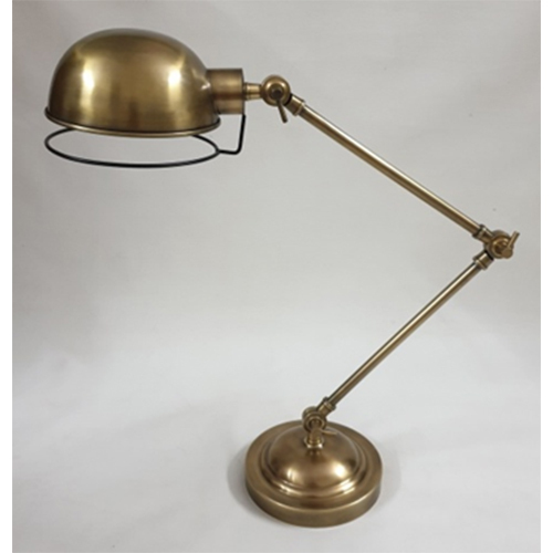 Brass Antique Desk Lamp - Power Consumption: 40W Max