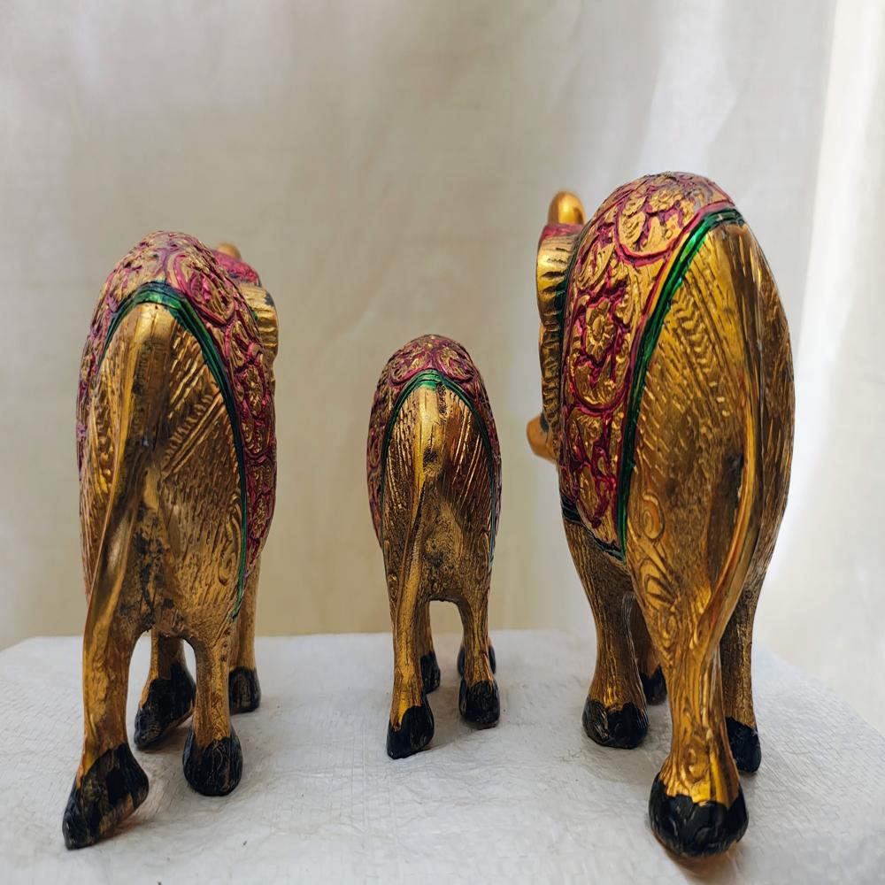Metal Elephant Statues - Set of 3