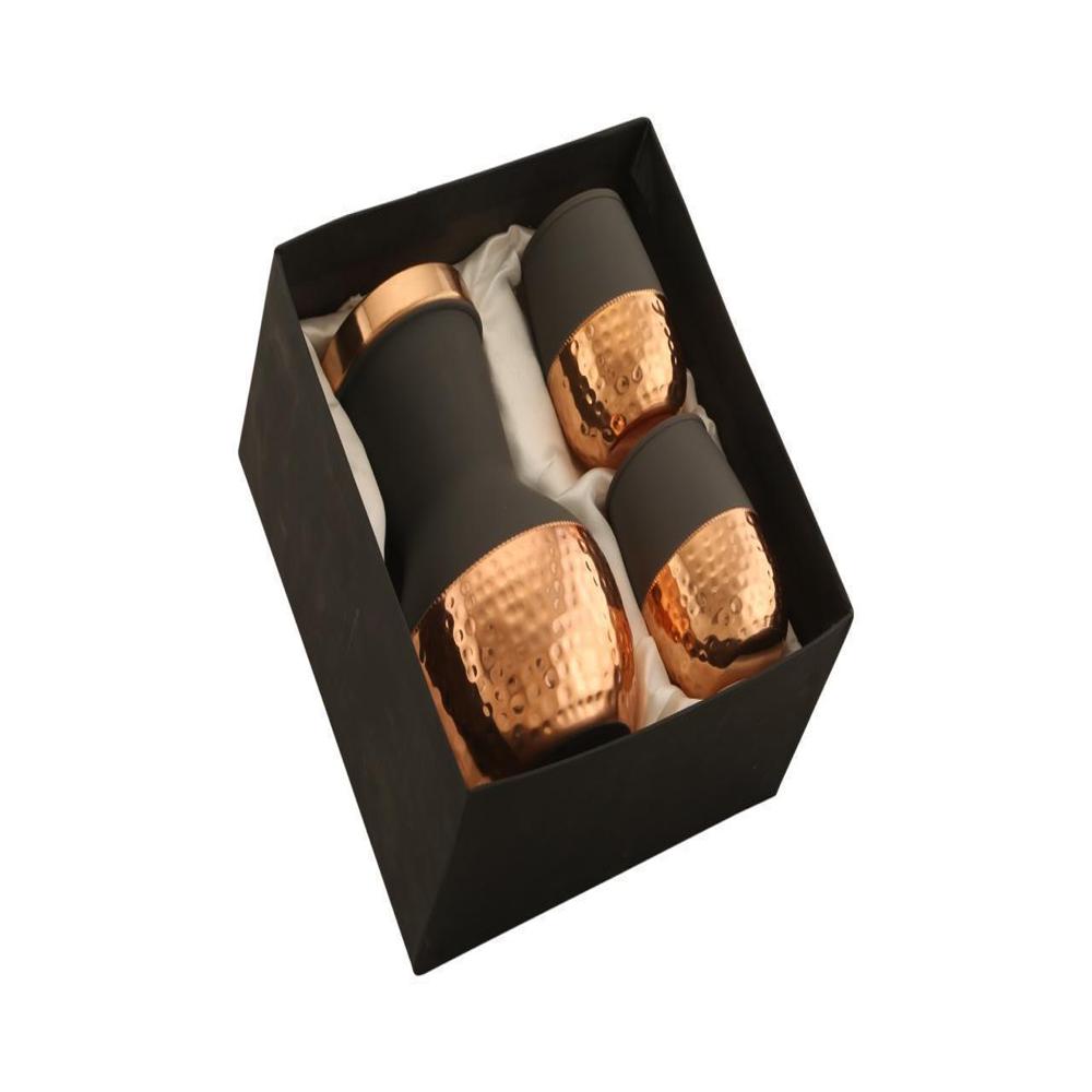Regal Sip Copper Bottle with 2 Glass Set