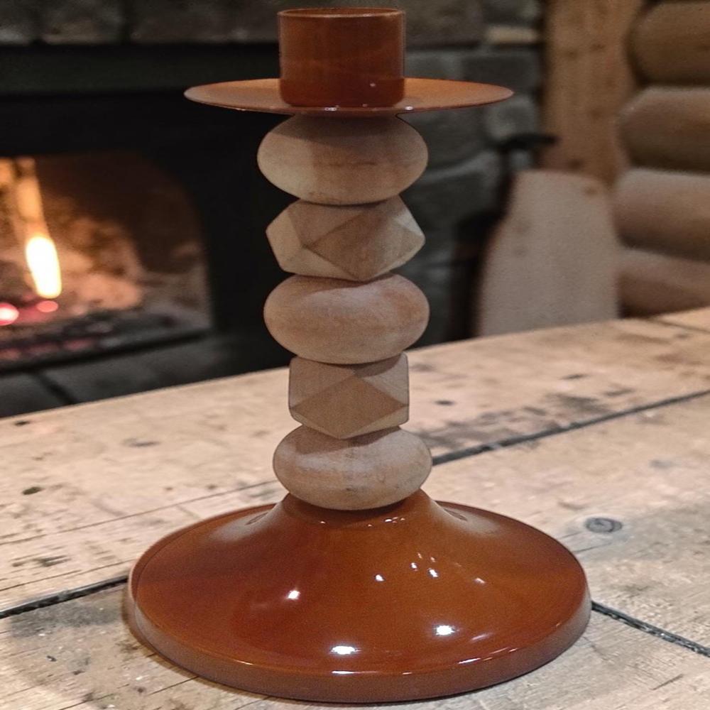 Wooden candle stand holder
