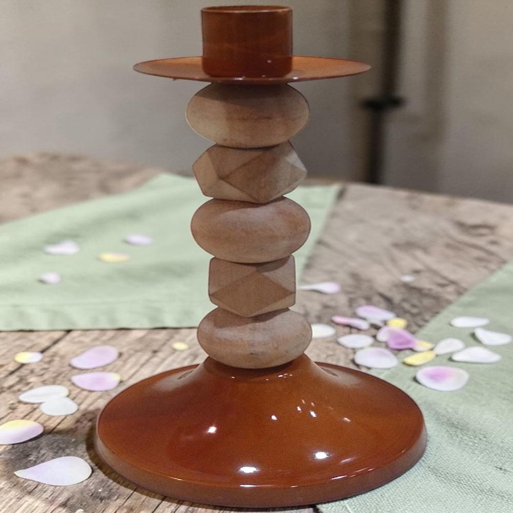 Wooden candle stand holder