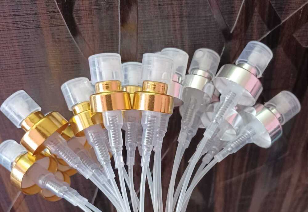 20Mm Golden Transparent Crimp Spray Pump - Features: Fine Mist
