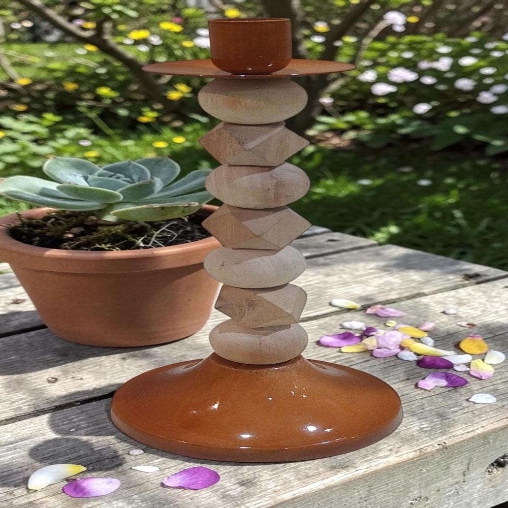 Wooden candle stand holder