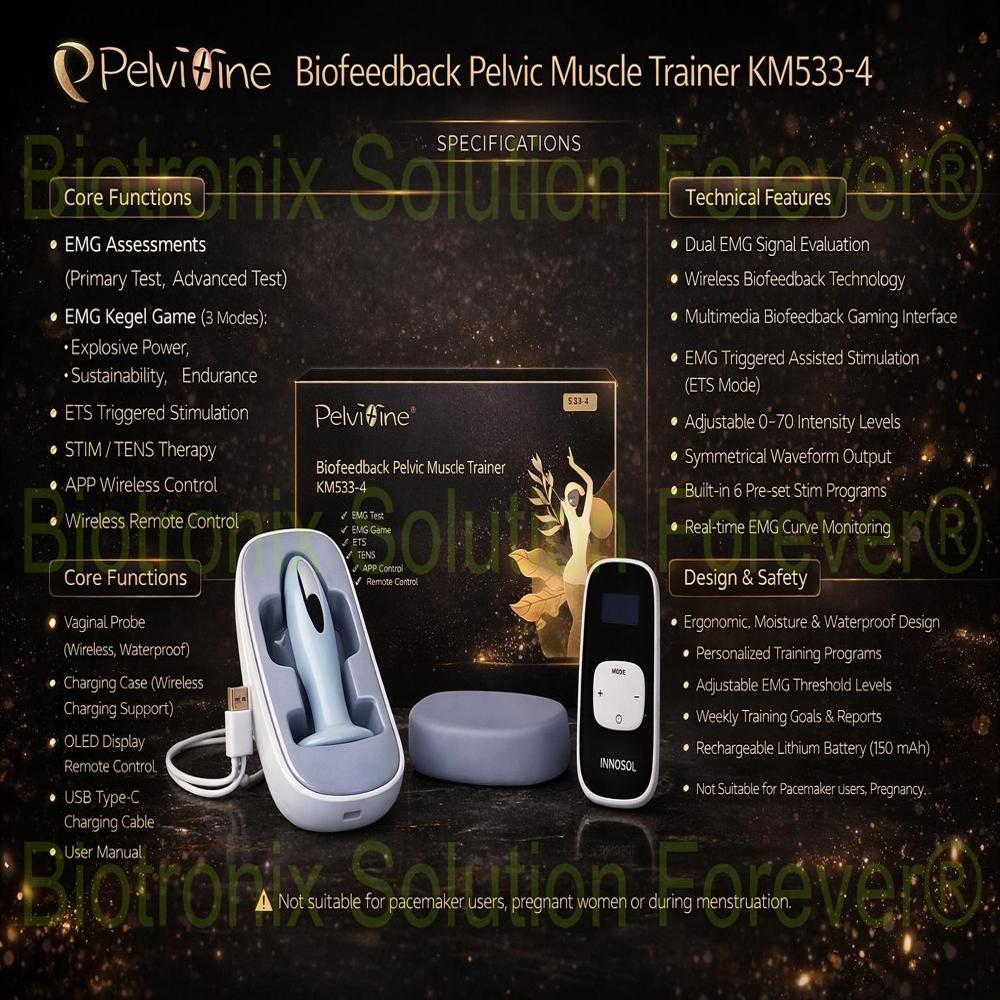 Pelvic Muscle Strength Trainer KM-533-4 with Easy App-Based Control