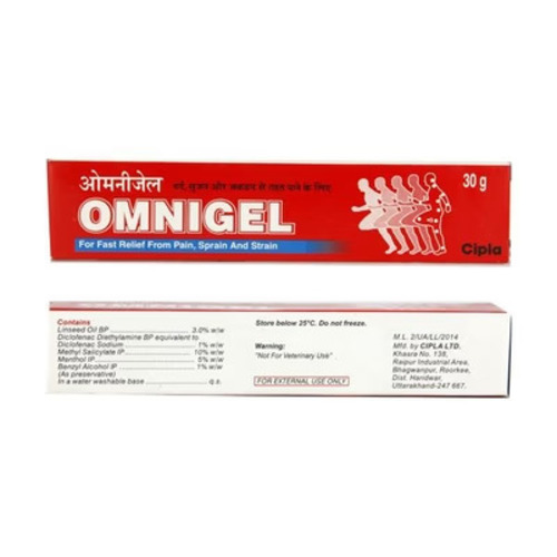 Omnigel Diclofenac Diethylamine Gel, Pain Relief Treatment Medicine