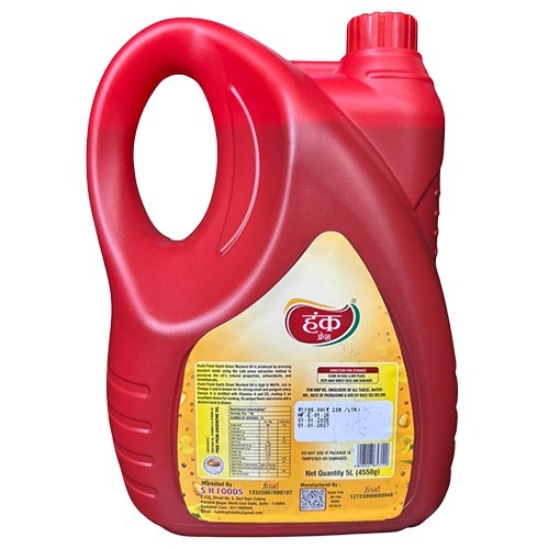 5 Ltr Kacchi Ghani Mustard Oil