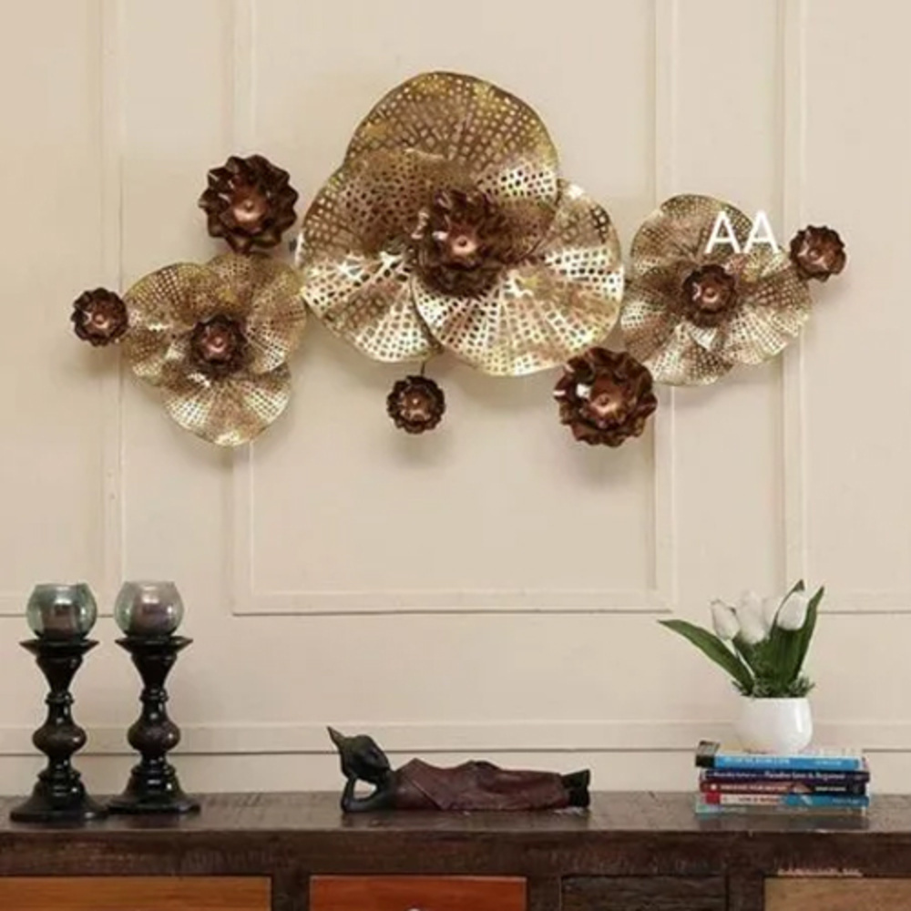 Stylish Decorative Wall Decor - Metal, 50 Inch Length, Polished Brown Finish | Easy To Clean, Lightweight, Modern Arts Indian Design