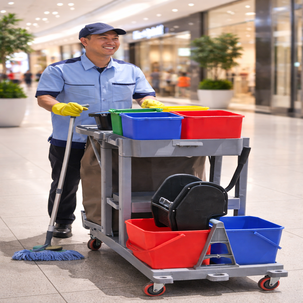 Multifunctional Janitorial Cart - Application: Cleaning