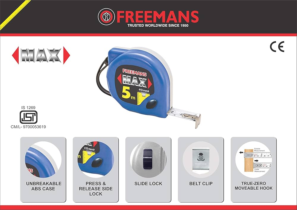 5m Freemans Max Measuring Tape