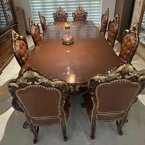 Traditional Classic Wooden Handicrafted Dining Set