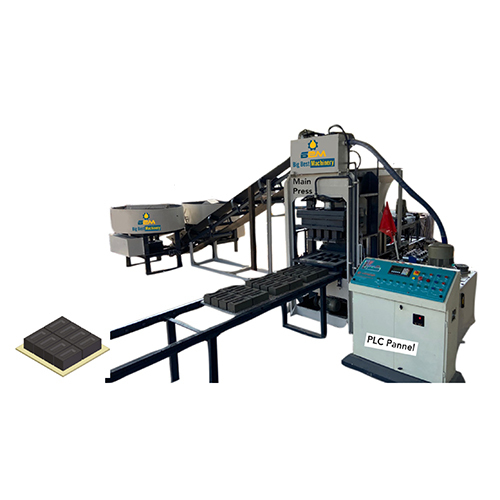BBM 04 Automatic Fly Ash Bricks And Block Making Machine - Mild Steel, 3200x2000x2500 mm, Industrial Blue & Grey | PLC Control, 2000-2500 Bricks/Hour, Hydraulic Pressing, Quick Mold Change