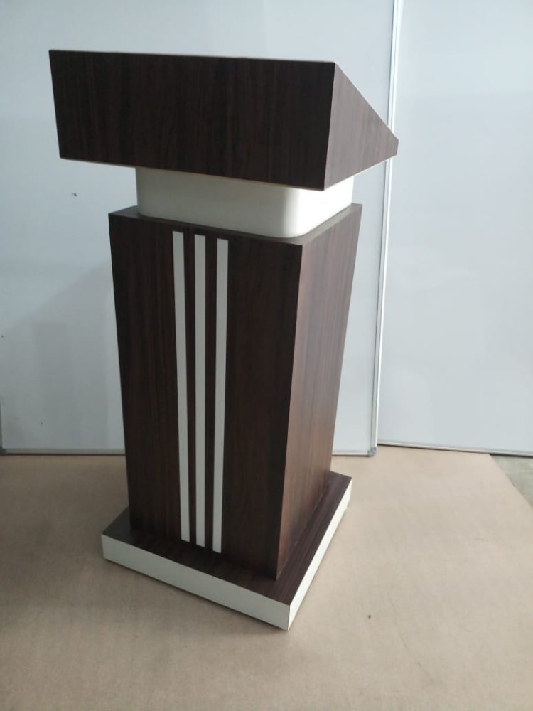 WHITE WOODEN PODIUM