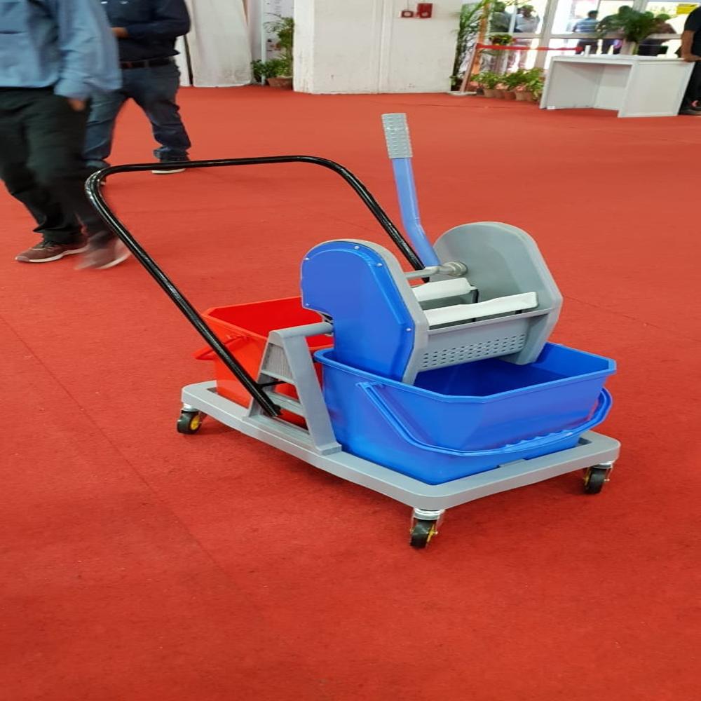 Double Bucket Mopping Trolley - Capacity: 7 Kg