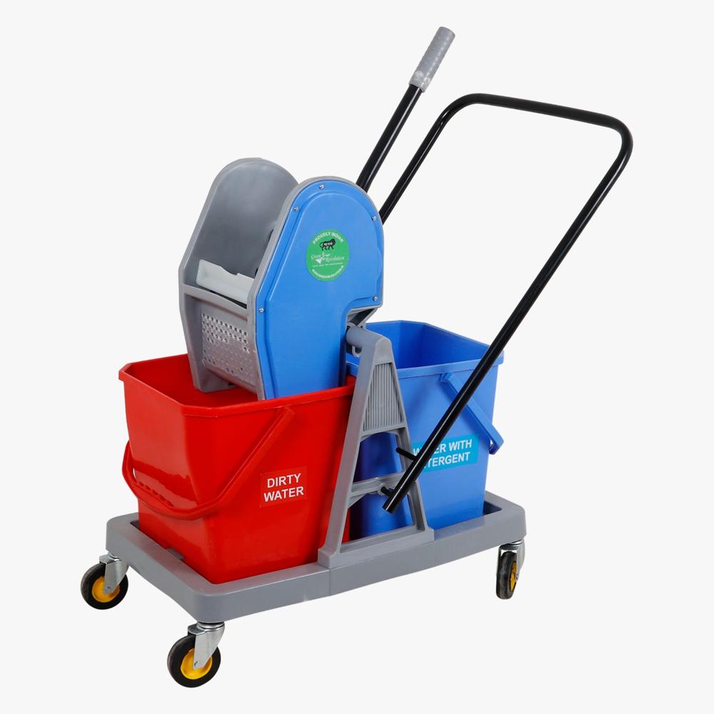 Double Bucket Mopping Trolley