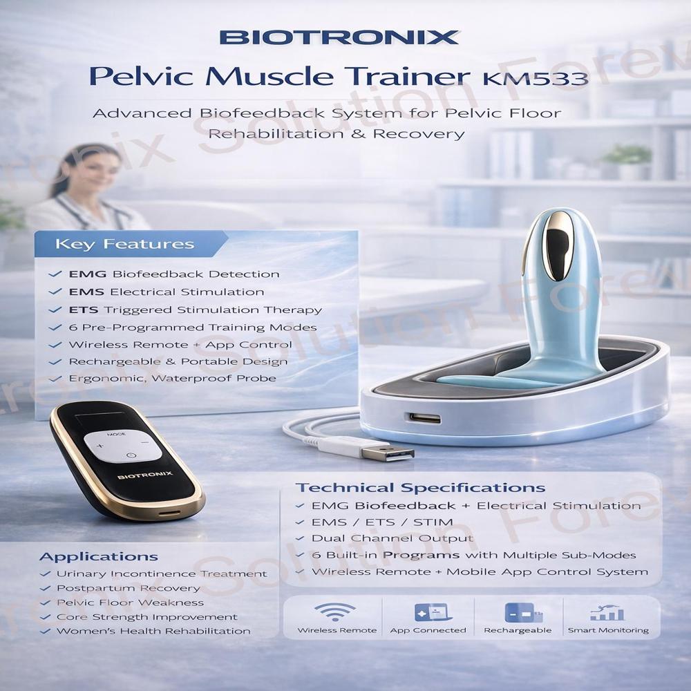 EMG Biofeedback Pelvic Device KM-533-4 for Muscle Activation and Control