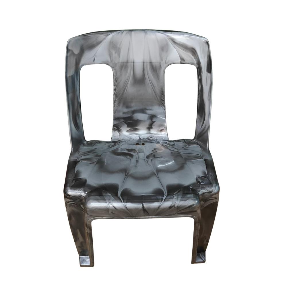 Plastic Chair - Color: Silver And Wooden