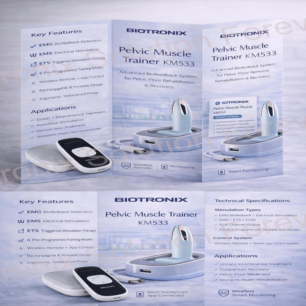 Wireless Pelvic Floor Strength Device KM-533-4 with Smart Features