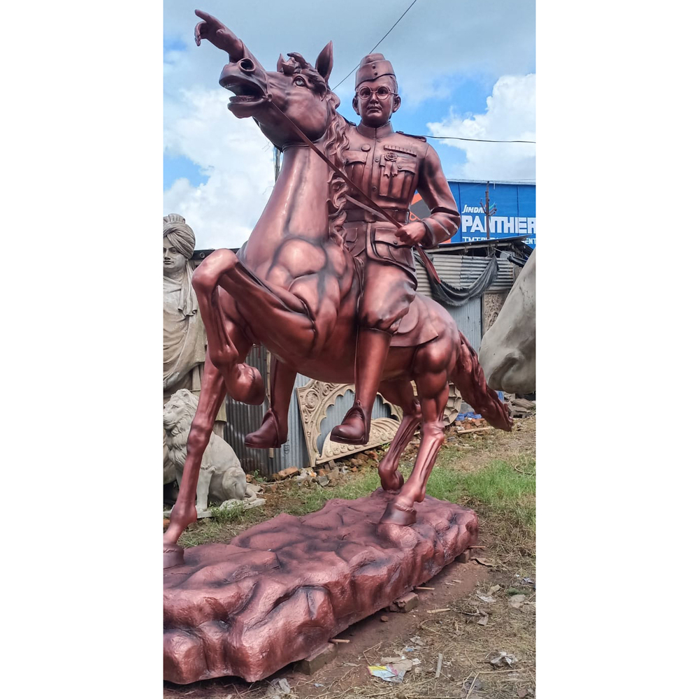 Frp Netaji Subhash Chandra Bose Statue Manufacturer - Color: Multi-Color