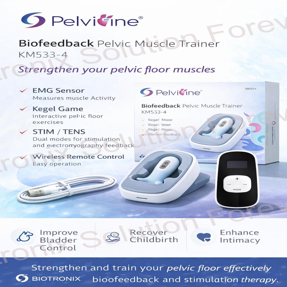 Pelvic Muscle Training Device KM-533-4 with Biofeedback Technology
